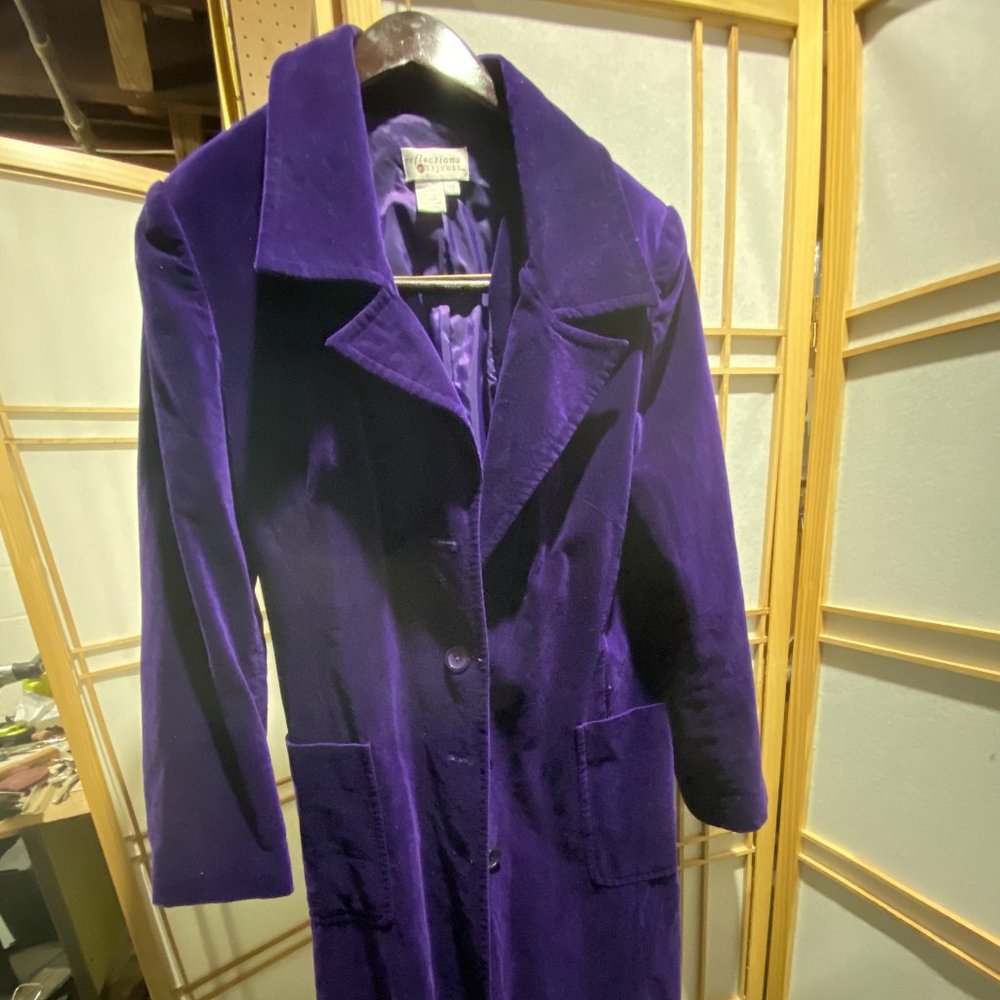 Spiegel Purple Velvet Long Jacket